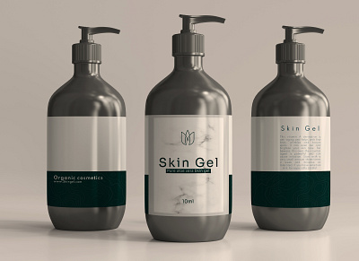 Skin Gel Cosmetic Label branding cosmetics graphic design label