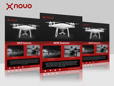 Poster for nouo Drone branding graphic design logo