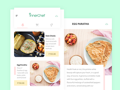 Innerchef Listing drinks egg food foodie user experience user interaction