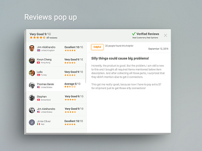 Review commerce cool design funny persuasive popup review simple