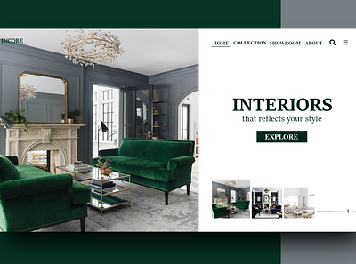 Interior Decor Company Landing page design ui website