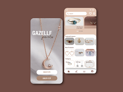 Gazelle Mobile app UI