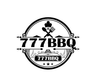 777BBQ Branding Resturant Logo
