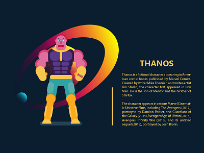 Thanos From Infinity War avengers gignatic illustration infinity war simple thanos