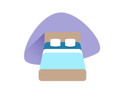 Double Bed design icon illustration