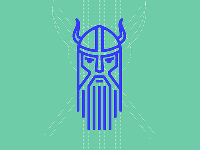 Hello, Dribbblers! brand illustration logo mark minimal nordic sign viking
