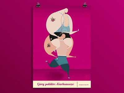 Karkonosze character gym illustrator vector illustration poster