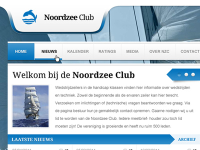 Noordzee Club redesign interface redesign webdesign