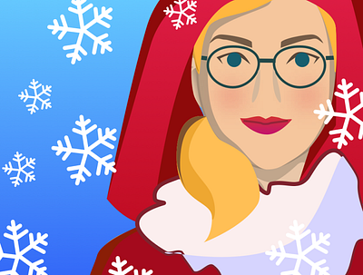 Winter Avatar avatar christmas face girl illustration profile vibrant winter