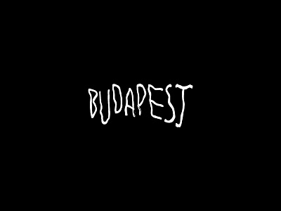 Budapest Typo black brush handwritten identity logo symbol typography