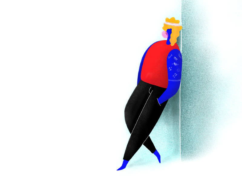 chewing gum ipad procreate sketch figure colours illustration