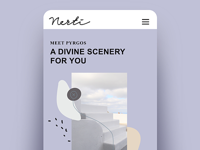 Nerti Suites design illustration website