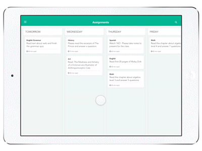 GoToStudy app framerjs ios ipad prototype study work