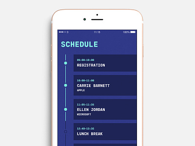 Schedule 🍕 blue conference ios iphone odo onedayout schedule