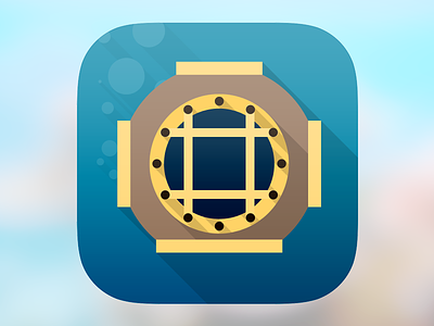 Just for Fun diver flat helmet icon ios7