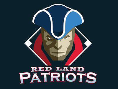 Red Land Patriots baseball logo