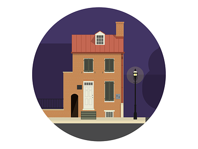 Edgar Allen Poe House - Baltimore baltimore house illustration