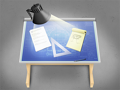 Drafting Table Icon icon illustration