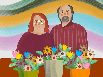 Children Book's Illustration - Opa und Oma design family portrait grandparents illustration portrait