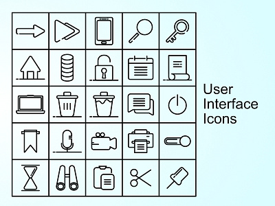User Interface Icons #1 app apps design icon icons illustration logo ui user interface ux
