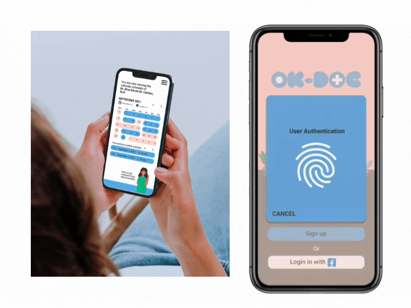 OKDoc Clinic Scheduling App app design mobile app ui uiux design user experience
