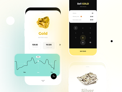 Investment & Finance App app creative currency exchange dashboard finance fintech app gold graphics illustration interface investment app portfolio product design sell silver stocks trade ui ux wallet