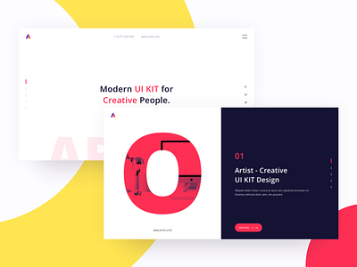 Artist UI Kit artist clean commerce creative design layout market minimal ui uikit ux web