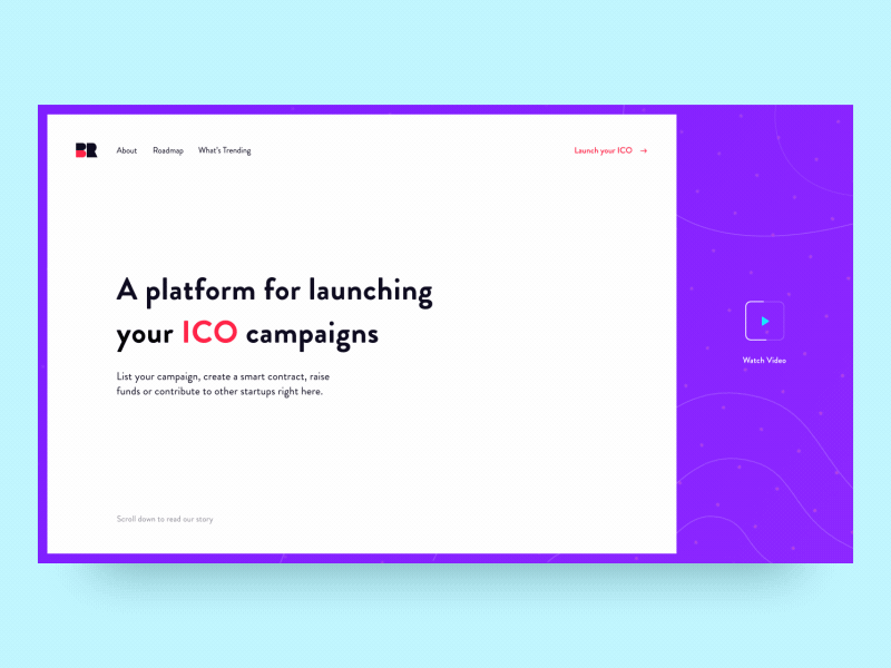 Launch your ICO | Landing Page Concept