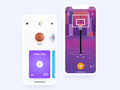 AR Application | Reality Basketball | IOS app application appstore ar augmented basketball creative game ios mobile ui ux