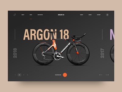 Argon 18: e-commerce ui design app awsmd bike clean creative design e commerce interaction landing page ui ux