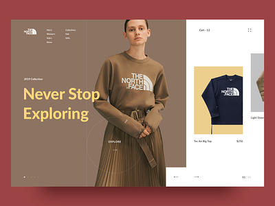 The North Face store. 2018 art awsmd creative design e commerce fashion grid inspiration interaction interface landing page layout models photo typography ui ux