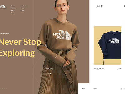 The North Face store. by Anton Mikhaltsov 👨🏻‍🎨 for Awsmd on Dribbble