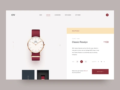 Daniel Wellington store. 2018 animation animation art art awsmd clean creative daniel wellington e commerce illustration landing page layout product shop shop app store ui ux watch watches