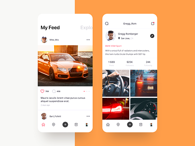 Carrum - Connecting you to car enthusiasts in your area app awsmd car carrum creative interaction interface marketplace minimal photo profile social social app typography ui ux
