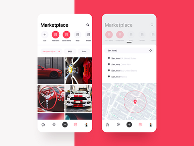 Carrum Application Marketplace app awsmd car carrum creative interaction interface marketplace minimal photo profile social social app typography ui ux