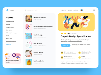 Design Courses Landing Page awsmd branding clean courses design education graphics illustration interaction interface landing page learning product design study uiux website