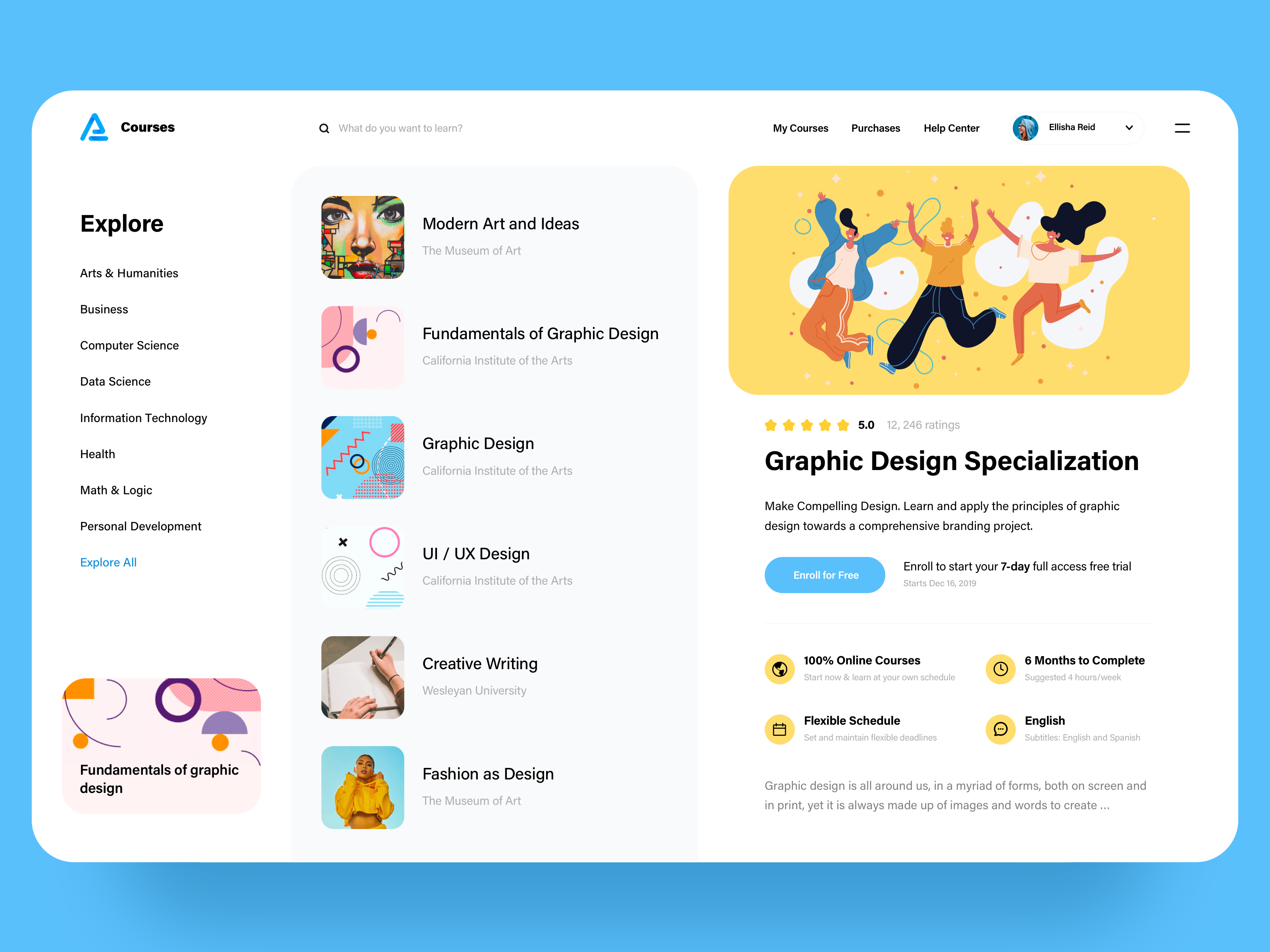 Dribbble - Courses.png by Anton Mihalcov