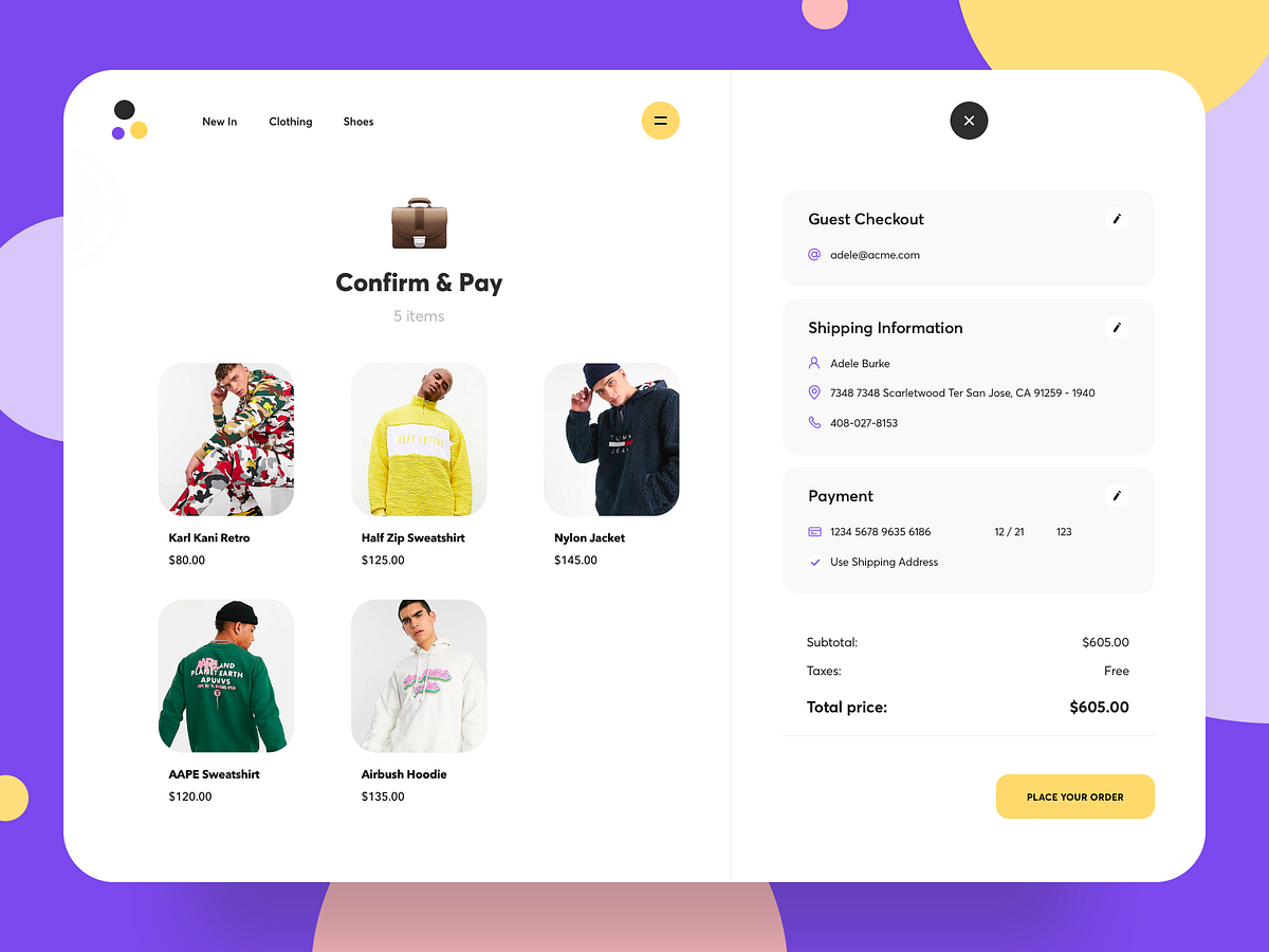Order page designs themes templates and downloadable graphic elements