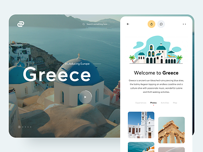 Travel Website app awsmd clean creative graphics greece illustration inspiration interaction landing page layout minimal product design travel trip planner typography ui ux web web design