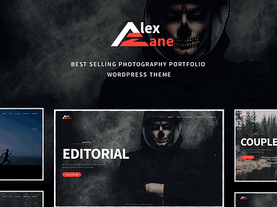 Alex Zane - Photo/Portfolio WordPress Theme clean creative gallery minimal modern persona photographer photography pictures portfolio simple