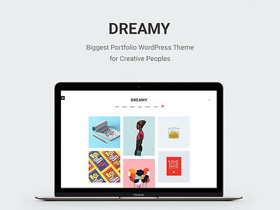 Dreamy - Biggest Portfolio WordPress Theme agency dribbble masonry photography portfolio socials