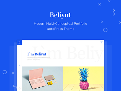 Beliynt - Modern Multi-Conceptual Portfolio WordPress Theme clean colorful modern wp