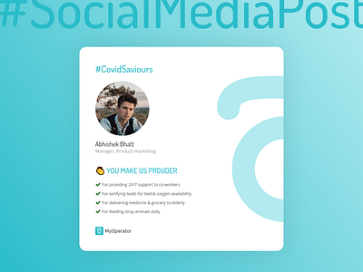 Social Media Post 4 clean collateral covid19 design minimal myoperator myoperator social media social media design