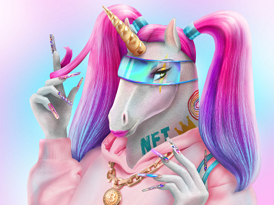 UNIcorn branding design illustration nft print