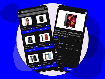 E-commerce Store iOS Mobile App Dark Mode app darkmode design e commerce ios start up ui ux