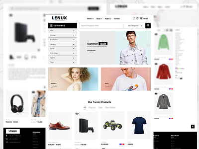 E-commerce Website e commerce shopping ui ux website
