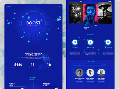 Case Study Boost360 blue design illustration ui ux