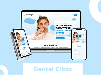 Dental Clinic branding clinic design deskop figma medical mobile responsive tabs ui ux