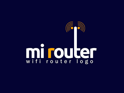 mi router logo branding design graphic design logo logo design mi router logo minimalist logo modern logo