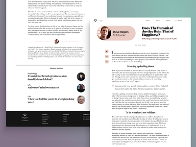 ⁽ Concept ⁾ Inkgem - Curated blog, open letters article blog design desktop light long minimal minimalist ui website writing